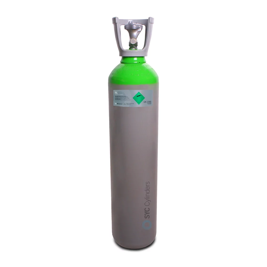 Botella (Cilindro) de gas lleno Nitrógeno 8L 150bar con regulador Turbo